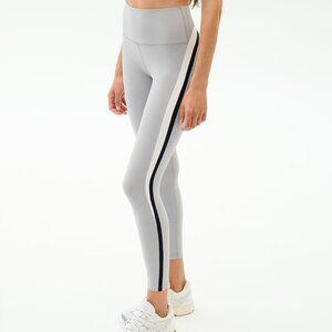 Splits59 Emerson Airweight High Waist Leggings Dove Grey / Indigo Stripe L $138